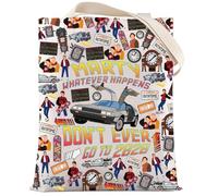 LEVLO Marty Car Tote Bag Musical Theater Lover Gift Marty Whatever Happens Don't Ever Go To 2020 Shoulder Bag Musical Merch, Go to 2020 Tote, M, Tote Bag