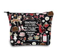 LEVLO Mary Movie Cosmetic Make up Bag Mary Fans Gift You Are Braver Stronger Smarter Than You Think Makeup Zipper Pouch Bag For Women Girls, Always Mary Black, Tote Bag
