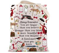 LEVLO Mary Movie Cosmetic Make up Bag Mary Fans Gift You Are Braver Stronger Smarter Than You Think Makeup Zipper Pouch Bag For Women Girls, Always Mary FT, L, Tote Bag
