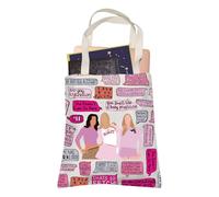 LEVLO Mean Movie Inspired Shopping Bag She Doesn't Even Go Here Tote Bag Y2K Friend Sisters Birthday Bachelorette Gift (Even Go Here)