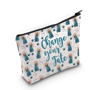 LEVLO Merida Brave Cosmetic Make Up Bag Merida Fans Gift Chase Your Fate Merida Makeup Zipper Pouch Bag for Women Girls, Chase Your Full Bag
