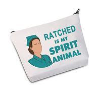 LEVLO Mildred Nurse Cosmetic Bag Tv Show Inspired Gift Ratched Is My Spirit Animal Make Up Zipper Pouch Bag For Women Girls, Ratched Spirit, Cosmetic Bag