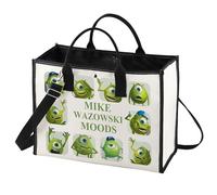 LEVLO Monsters Mike Wazowski Tote Bag - Mike Fans Gift, Moods Shoulder Bag for Movie Fans
