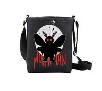 LEVLO Mothman Crossbody Bag Cryptozoology Gift Cryptid Creature Gift Halloween Monster Spooky Weird Gift (MO 2CB)