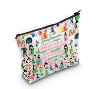 LEVLO Mu Lan Cosmetic Make Up Bag Mu Lan Fans Motivational Gift You Are Braver Stronger Smarter Than You Think Mulan Makeup Zipper Pouch Bag For Women Girls, Mu Lan Full, Make Up Bag