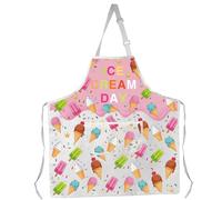 LEVLO Multicolour Cartoon Apron - Waterproof Composite Fabric, 2 Pockets - Unisex Adults - Kitchen Apron - Fashion - Cooking Enthusiasts, Gardeners, Humor Lovers