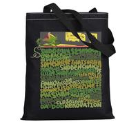 LEVLO Musical Canvas Tote Bag Seymour & Audrey Fans Gift Audrey Plant Shopping Bag, Little Shop Bt, L