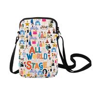 LEVLO Musical Crossbody Bag Musical Theatre Fans Gift All The World Is A Stage Drama Shoulder Bag Theatre Drama Merch, All World Stage C Bag, Crossbody Bag