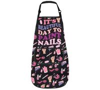 LEVLO Nail Apron For Nail Tech Aprons Nail Tech Gift Manicurist Technician Artist Gift Nails Salon Apron (PAINT NAILS 3)