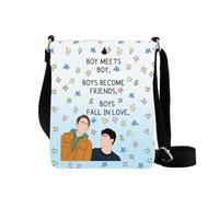 LEVLO Nick and Charlie Crossbody Bag Heart stoper Inspired Gift LGBTQ TV Show Fans Purse Shoulder Bag (FALL IN LOVE 2cb)