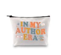LEVLO Novel Writer Author Makeup Bag Writer Themed Gift Novelist Author Gifts for Women Writer Author Novelist Cosmetic Bag (in My Author 3UK)
