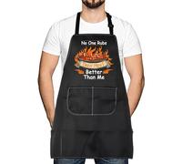 LEVLO Offensive Cooking Apron Housewarming Gift No One Rubs Waterprof Apron Gift For Cookin Man (No One Rubs)