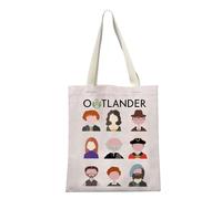 LEVLO Outland Tv Show Inpired Tote Bag Tv Show Fans Gift Scottish Book Series Shopping Bag (OOUTLANDER tote 2uk)