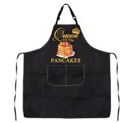 LEVLO Pancake Inspired Gift Queen Of The Pancake Cooking Baking Apron Culinary Student Gift Bakery Apron Gift (PANCAKES apron uk)
