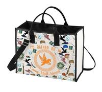 LEVLO Percy Movie Tote Bag Percy & Annabeth Fans Gift I'd Rather Be in Camp Half-Blood Shoulder Bag PJO Percy Merchandise, I'd Rather Be Lt, M