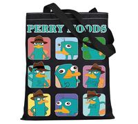 LEVLO Perry The Platypus Tote Bag OWCA Agent P Fans Gift Perry Moods Shoulder Bag Cartoon Platypus Perry Merchandise, Perry Moods Bt, M