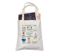 LEVLO Pharmacy Technician Hospital Tote Bag God Say I Am Pharmacy Tech Shopping Bag Women Medical Nurse Thank You Gift (God Say)