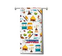 LEVLO Philippines Kitchen Towel Philippines Trip Gift Philippines Travel Culture Dish Towels Filipina Philippine Housewarming Gift (Philippines Towel)