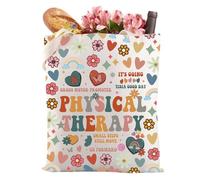 LEVLO Physical Therapy Tote Bag PT Gift Physical Therapist Gifts Thank You Appreciation Gift Physical Therapy Month Gift Reusable Grocery Shopping Bag (PHYSICAL THERAPY US tote bag3)