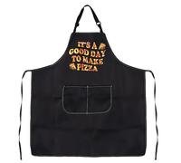 LEVLO Pizza Chef Apron Pizza Maker Apron Pizza Gift For Pizza Lovers Pizza King Apron Bbq Dad It's A Good Day To Make Pizza Waterproof Adjustable (A GOOD DAY apron ku)