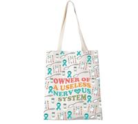 LEVLO Pots Syndrome Tote Bag Dysautonomia Warrior Gift Owner Of A Useless Nervous Sytem Pots Syndrome Heal Medical Bag (OWNER OF A USELESS 1)