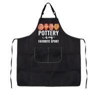 LEVLO Pottery Artist Gift Pottery Inspired Gift Ceramic Shop Apron Pottery Is My Favorite Sport with Pockets Waterproof Apron (POTTERY IS MY apron uk)