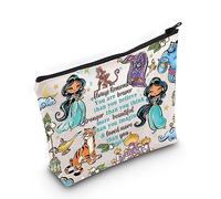 LEVLO Princess Arab Cosmetic Make Up Bag Fairy Tales Fans Gift You Are Braver Stronger Smarter Than You Think Princess Zipper Pouch Bag For Movie Fans, Always Mo Li, Cosmetic Bag
