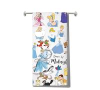 LEVLO Princess Kitchen Towel Jaq＆Gus Fans Gifts Fairy Tales Princess Tea Towel Cartoon Fairy Tales Housewarming Gift (Dance Midnight KT)