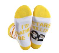 LEVLO Rory & Lorelai Socks Gilmore TV Show Gifts I'd Rather Be In Stars Hollow Luke's Diner Merchandise, Stars Hollow Luke Sock, One Size