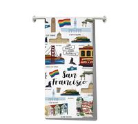 LEVLO San Francisco Kitchen Towel San Francisco Souvenirs Gifts San Francisco Tea Towel San Francisco Housewarming Gift (San Francisco Towel)