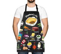 LEVLO Shepherd's Pie Delicious Recipe Cooking Kitchen Apron British Irish Cuisine New Home Merry Christmas Gifts (Shepherd's Pie)