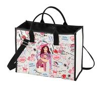 LEVLO Singer Album Canvas Tote Bag Pink Pony Club Lover Gift Singer Tour Shoulder Bag Western Cowgirl Merchandise, Super Graphic Lt, M