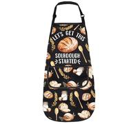 LEVLO Sourdough Apron Gifts For Sourdough Bakers Sour dough Bread Baking Aprons Starter Kitchen Apron (SOURDOUGH STARTED 3)
