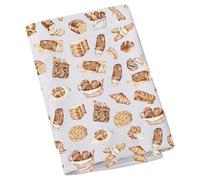 LEVLO Sourdough Starter Bakery Kitchen Towel Bread Sketch Pastry Breakfast Tea Coffee Towel Graduation Housewarming Gift (Sourdough-T)