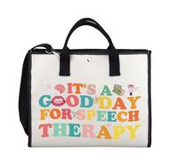 LEVLO Speech Therapy Tote Bag Speech Therapist Gift Slp Speech Therapist Tote Bag Speech Language Pathologist Tote Bag (GOOD DAY FOR speech tote bag uk)
