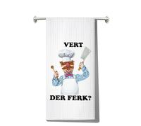 LEVLO Swedish Chef Kitchen Towel - Vert Der Ferk Chefs Dish Towels Housewarming Gift (Vert Der Ferk Towel)