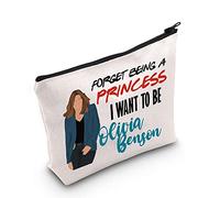 LEVLO TV Show Cosmetic Make Up Bag Olivia Benson Fans Gift Forget Being A Princess I Want To Be Olivia Benson Makeup Zipper Pouch Bag, To Be Olivia Benson