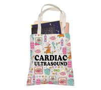 LEVLO Ultrasound Tech Tote Bag Tech Cardiac Ultrasound Shopping Bag Hospital Echo Tech Cardiac Gift (Cardiac Ultrasound)