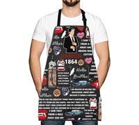 LEVLO Vampire TV Series Gift Damon 1864 Apron Salvatore Halloween Vampire Graduation Kitchen Apron (Damon 1864)