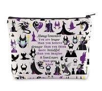 LEVLO Villains Movie Cosmetic Make Up Bag Movie Fans Gift You are Braver Stronger Smarter Than You Think Villains Zipper Pouch Bag for Women Girls, Always Villains