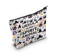 LEVLO Villains Ursula Cosmetic Make Up Bag Sea Witch Fans Gift Ursula Is My Spirit Animal Zipper Pouch Bag For Women, Purple, 12.99 x 9.05 x 0.3 Inches, Makeup, Travel