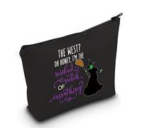 LEVLO Witch of Everything Cosmetic Make Up Bag Witch Villains Fans Gift Witch Makeup Zipper Pouch Bag, Black The West,