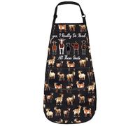 LEVLO Yes I Really Do Need All These Goats Kitchen Apron Goat Cooking Apron for Goat Lovers (Goats apron3)