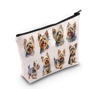 LEVLO Yorkshire Terrier Cosmetic Makeup Bag Yorkshire Dog Lover Gift Yorkie Owner Travel Pouch Bag Yorkshire Puppy Mom Gift, Yorkshire Terrier, Cosmetic Bag