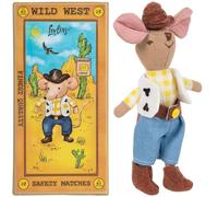 LEVLOVS Christmas Mouse in a Matchbox and Friends Toy Baby Registry Gift Cowboy Mouse PlushToy