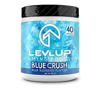 LevlUp Blue Crush Gaming Booster, Energy, Focus and Concentration Drink Powder for Gamers with Taurine, Caffeine, L-Tyrosine and Vitamin B12, Blue Raspberry Flavour, 320 g, 40 Servings