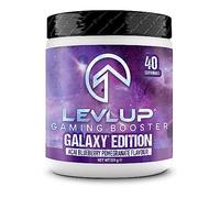 LevlUp Galaxy Edition Gaming Booster, Energy Drink Powder for Gamers with Taurine, Caffeine, L-Tyrosine and Vitamin B12, Sparkling Glow, Açai, Blueberry and Pomegranate Flavour, 320 g, 40 Servings