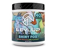 LevlUp Shiny Fox Gaming Booster, Energy, Focus and Concentration Drink Powder for Gamers with Taurine, Caffeine, L-Tyrosine and Vitamin B12, Peach and Lime Flavour, 320 g, 40 Servings