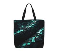 LEVNDIEJ 3d Snake Wallpaper2 Print Tote Bag For Women Large Reusable Grocery Shopping Tote Bags With Zipper For Work Travel