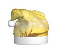 LEVNDIEJ Abstract Yellow Dragonfly1 Santa Hats Adult,Christmas Hat,Holiday For Unisexxmas Hat For New Year Festive Party
